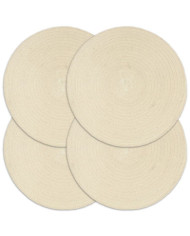 Napperons 4 pcs Naturel Plain 38 cm Rond Coton | Mobilier & Déco