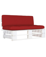 Canapé central palette de jardin Blanc Bois de pin imprégné | Mobilier & Déco