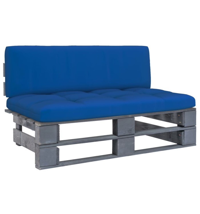 Canapé central palette de jardin Gris Bois de pin imprégné | Mobilier & Déco