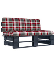 Canapé central palette de jardin noir bois de pin imprégné | Mobilier & Déco