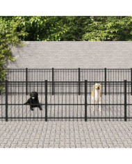 Chenil d'extérieur pour chiens Acier 18,82 m² | Mobilier & Déco