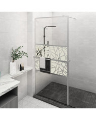 Paroi de douche et étagère Chrome 100x195cm Verre ESGetAluminium | Mobilier & Déco