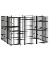 Chenil d'extérieur pour chiens Acier 8,29 m² | Mobilier & Déco