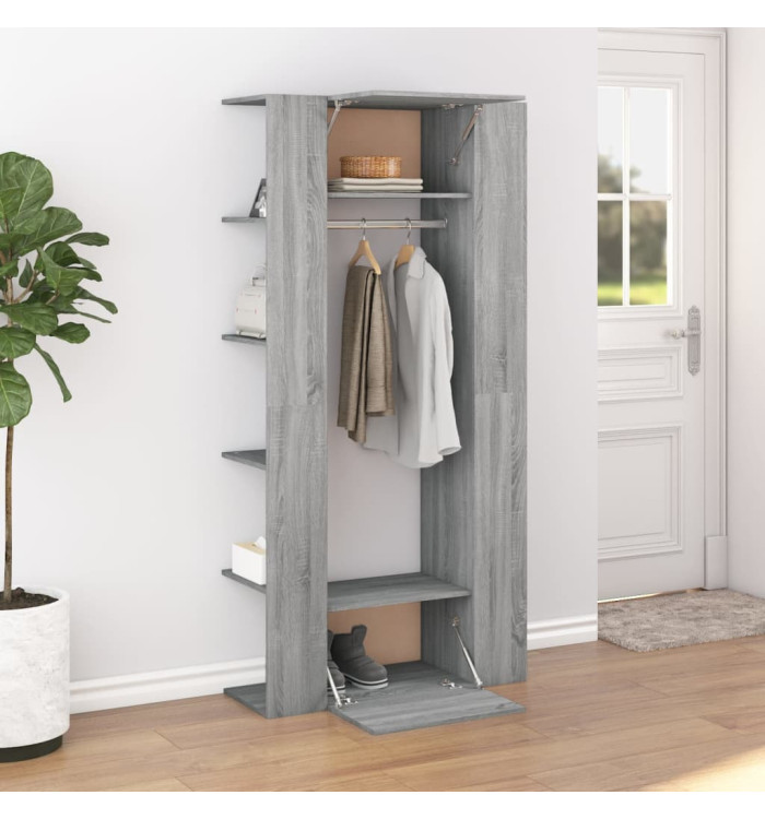 Armoires de couloir 2 pcs sonoma gris Bois d'ingénierie | Mobilier & Déco