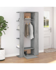 Armoires de couloir 2 pcs sonoma gris Bois d'ingénierie | Mobilier & Déco