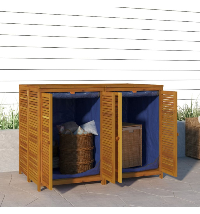 Boîte de rangement de jardin 140x87x104 cm bois massif d'acacia | Mobilier & Déco