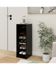 Armoire à chaussures Noir 31,5x35x90 cm Bois d'ingénierie | Mobilier & Déco