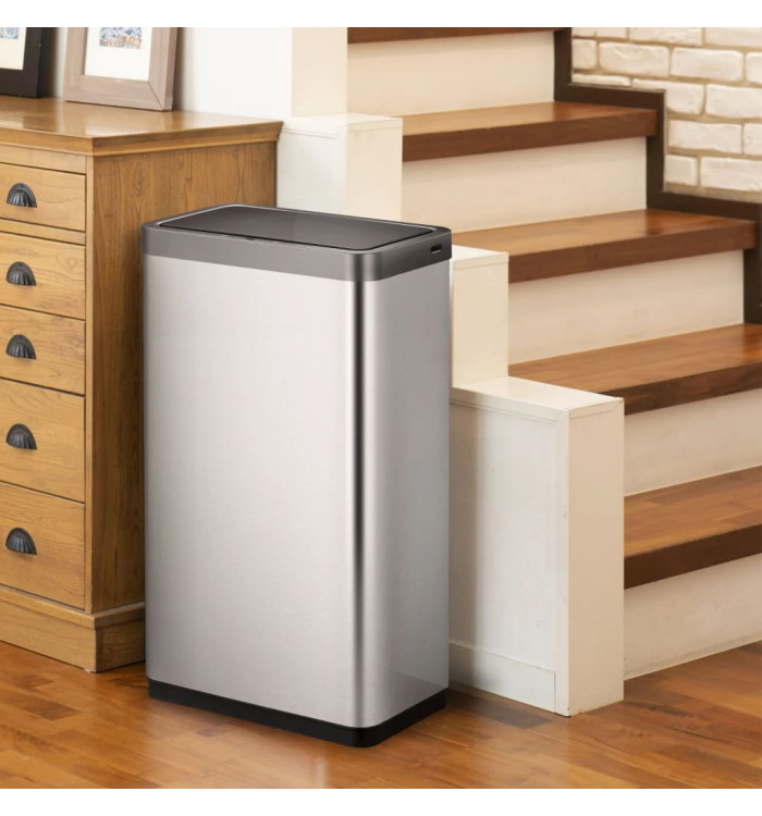 EKO Poubelle à capteur Mirage X 80 L Argenté mat | Mobilier & Déco