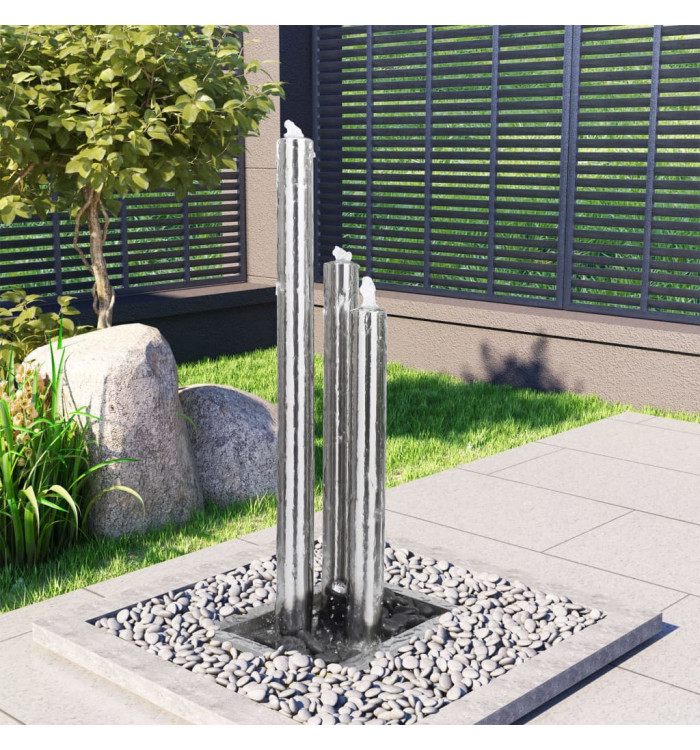 Fontaine de jardin Argenté 48x34x123 cm Acier inoxydable | Mobilier & Déco