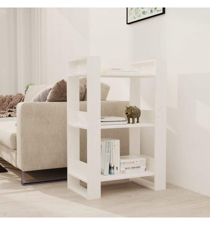 Bibliothèque/Séparateur de pièce Blanc 60x35x91 cm Bois de pin | Mobilier & Déco