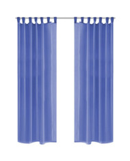 Rideau occultant 2 pcs Voile 140 x 175 cm Bleu royal | Mobilier & Déco