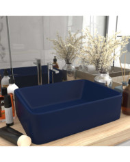 Lavabo de luxe Bleu foncé mat 41x30x12 cm Céramique | Mobilier & Déco