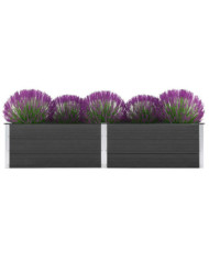 Lit surélevé de jardin 250x50x54 cm WPC Gris | Mobilier & Déco