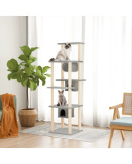 Arbre à chat avec griffoirs en sisal Gris clair 169 cm | Mobilier & Déco