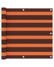 Écran de balcon Orange et marron 90x400 cm Tissu Oxford | Mobilier & Déco