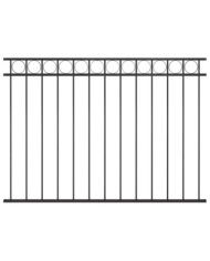 Panneau de clôture Acier 1,7x1,2 m Noir | Mobilier & Déco