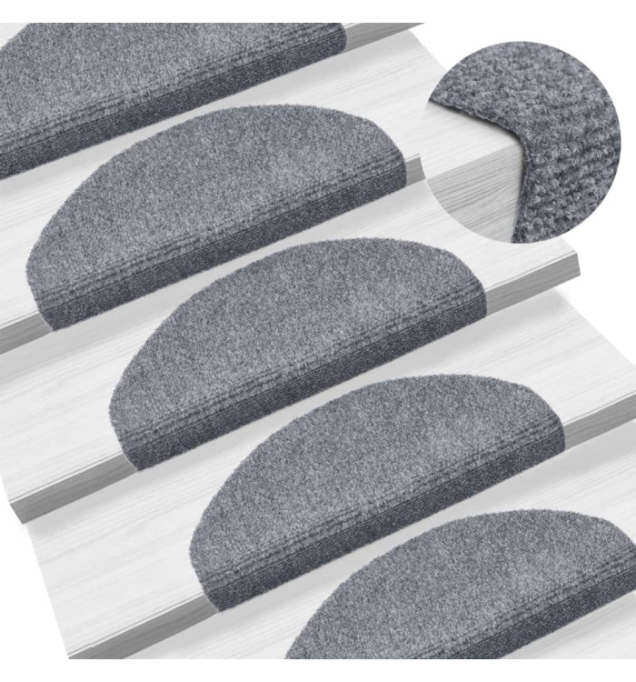 Tapis autoadhésifs de marches 5 pcs Gris clair 65x21x4 cm | Mobilier & Déco