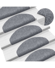 Tapis autoadhésifs de marches 5 pcs Gris clair 65x21x4 cm | Mobilier & Déco