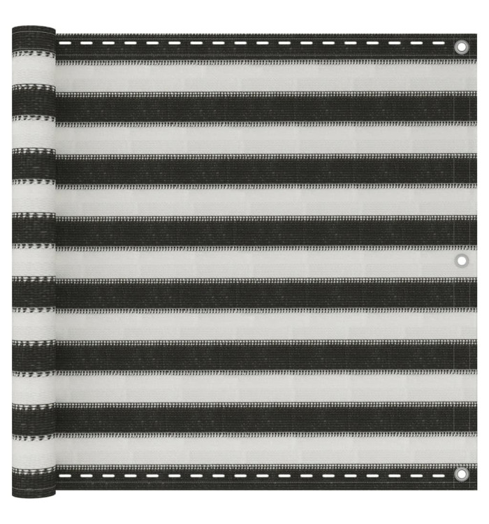 Écran de balcon PEHD 90x300 cm Anthracite et blanc | Mobilier & Déco