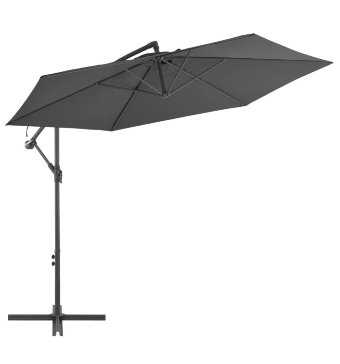 Parasol de jardin en porte-à-faux et poteau en aluminium | Mobilier & Déco