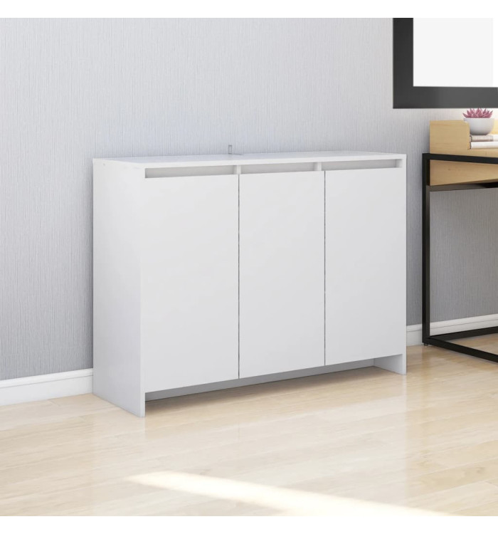 Buffet Blanc 102x33x75 cm Bois d'ingénierie | Mobilier & Déco