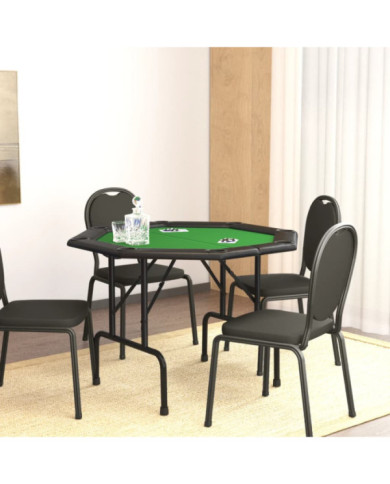 Table de poker pliable 8 joueurs Vert 108x108x75 cm | Mobilier & Déco