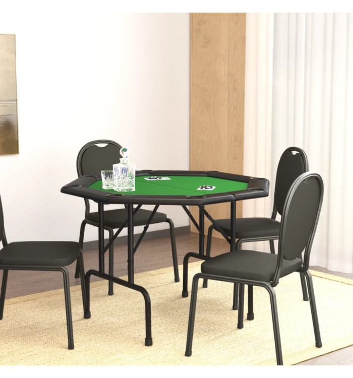 Table de poker pliable 8 joueurs Vert 108x108x75 cm | Mobilier & Déco