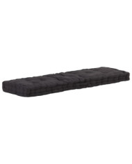 Coussin de plancher de palette Coton 120x40x7 cm Noir | Mobilier & Déco