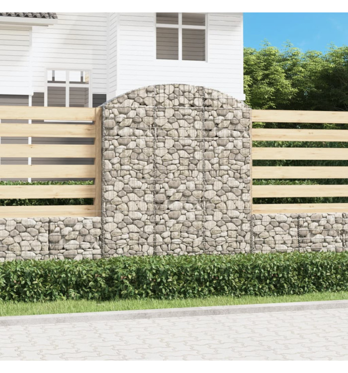 Panier de gabions arqué 150x30x180/200 cm Fer galvanisé | Mobilier & Déco