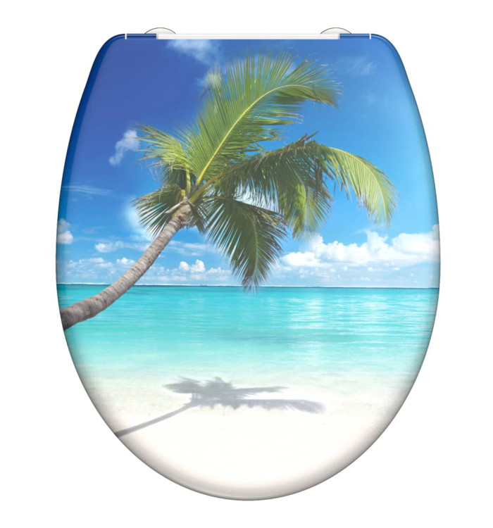 SCHÜTTE Siège de toilette avec fermeture en douceur CARRIBEAN imprimé | Mobilier & Déco