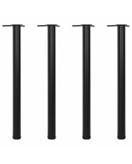 4 pieds de table réglables en hauteur 870 mm Noir | Mobilier & Déco