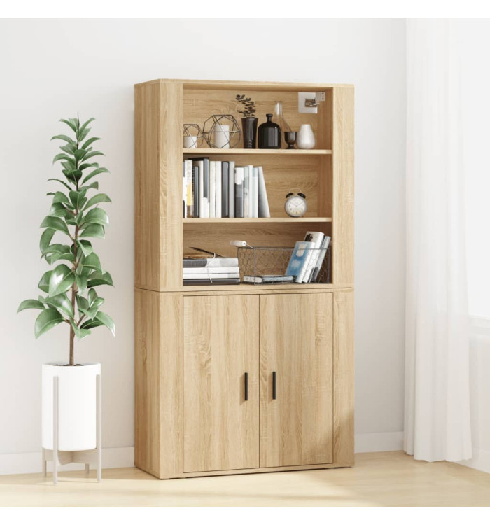 Buffet haut Chêne sonoma Bois d'ingénierie | Mobilier & Déco