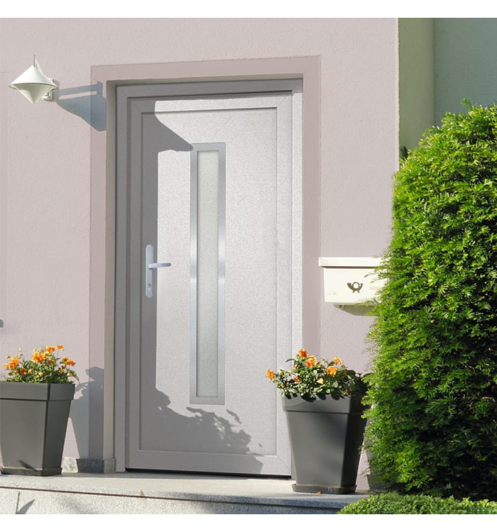 Porte d'entrée Blanc 108x200 cm PVC | Mobilier & Déco