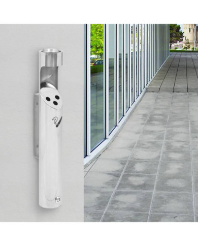 Cendrier à fixation murale Acier inoxydable | Mobilier & Déco