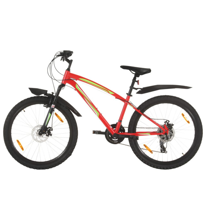 Vélo de montagne 21 vitesses Roues de 26 pouces 36 cm Rouge | Mobilier & Déco