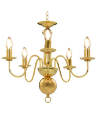 Lustre Doré 5 ampoules E14 | Mobilier & Déco