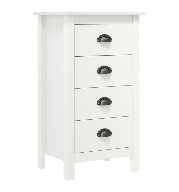 Buffet Hill Blanc 46x35x80 cm Bois de pin solide | Mobilier & Déco
