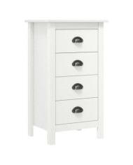 Buffet Hill Blanc 46x35x80 cm Bois de pin solide | Mobilier & Déco