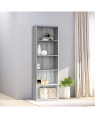 Bibliothèque 5 niveaux Sonoma gris 60x30x189 cm | Mobilier & Déco