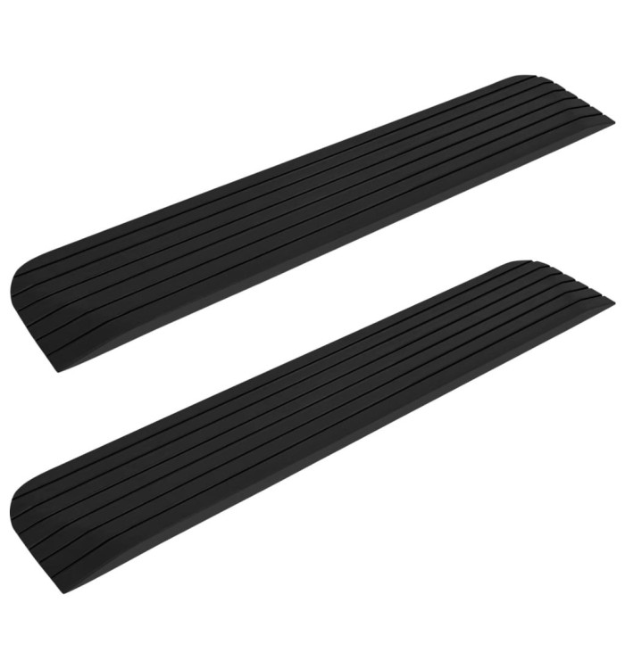 Rampes de seuil 2 pcs 110x21x2,5 cm Caoutchouc | Mobilier & Déco