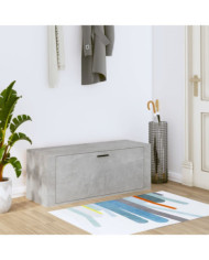 Armoire à chaussures murale Gris béton 100x35x38 cm | Mobilier & Déco