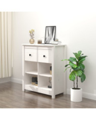 Buffet Blanc 70x35x80 cm Bois massif de pin | Mobilier & Déco
