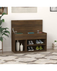 Banc à chaussures Chêne marron 80x30x45 cm Bois d'ingénierie | Mobilier & Déco