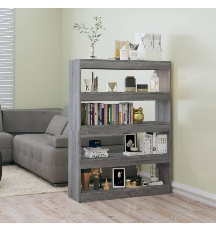 Bibliothèque/Séparateur de pièce sonoma gris 100x30x135 cm | Mobilier & Déco