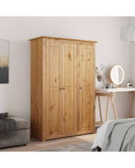 Garde-robe à 3 portes 118x50x171,5 cm Pin Assortiment Panama | Mobilier & Déco