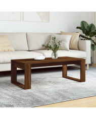 Table basse chêne marron 102x50x35 cm bois d'ingénierie | Mobilier & Déco