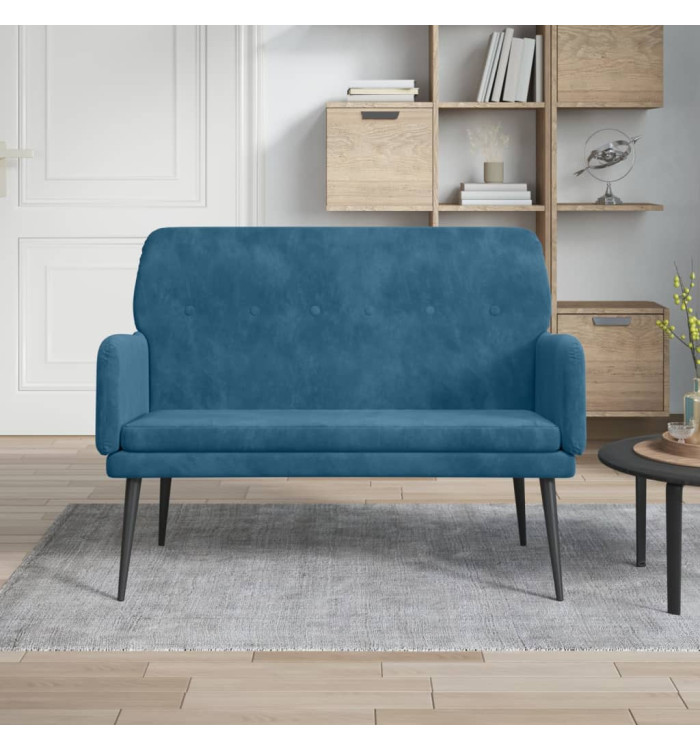 Banc Bleu 108x79x79 cm Velours | Mobilier & Déco