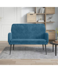 Banc Bleu 108x79x79 cm Velours | Mobilier & Déco