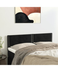 Têtes de lit 2 pcs Noir 72x5x78/88 cm Velours | Mobilier & Déco