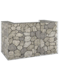 Mur en gabion pour poubelles Acier galvanisé 180x100x110 cm | Mobilier & Déco